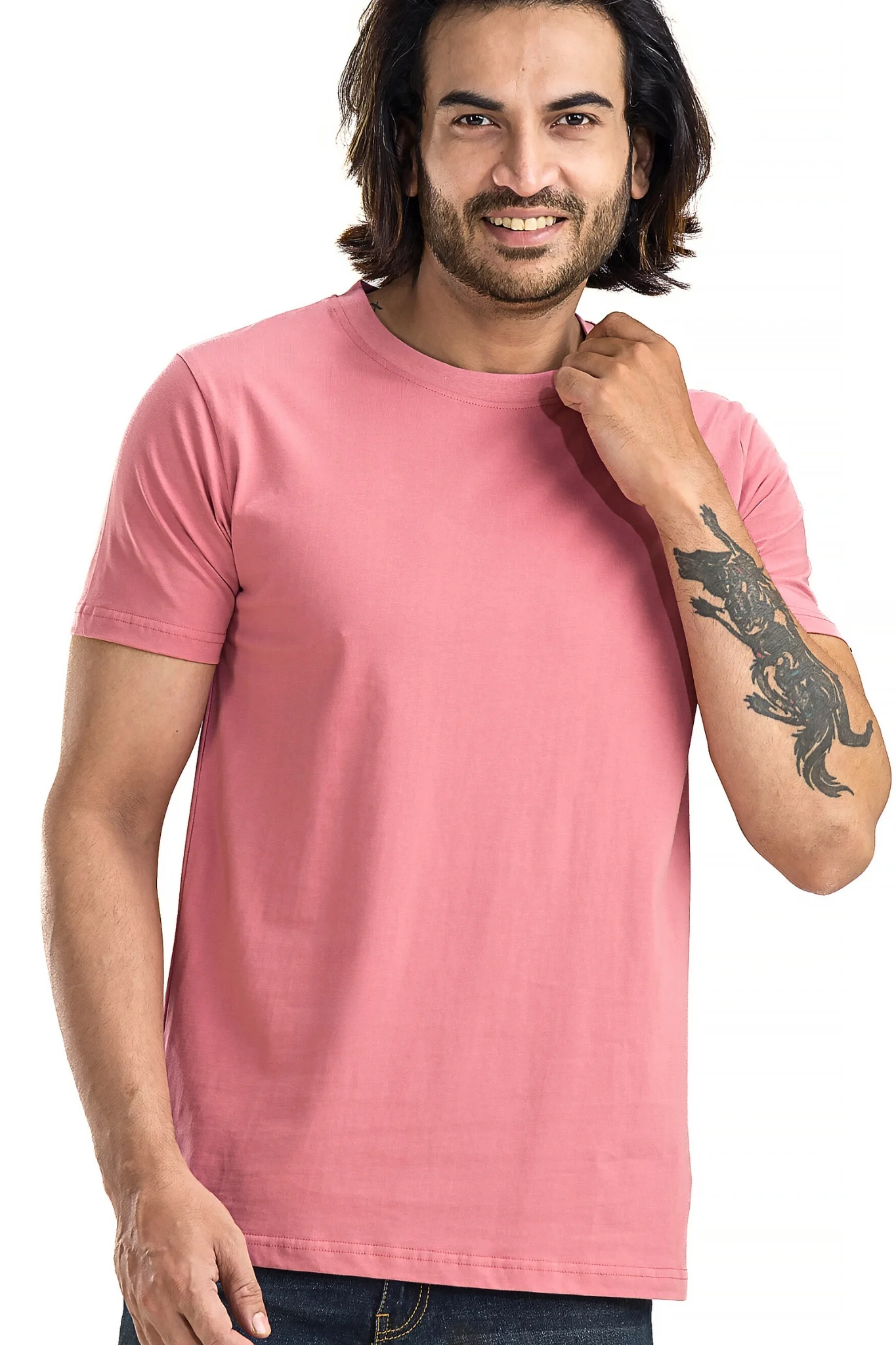 Men's Solid Basic Fine Cherry T-Shirt - Image 5